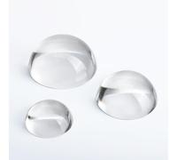 3pcs Clear K9 Crystal Dome Magnifier Glass Paperweights for Home Decor Reading Newspapers(2.3 inch,1.9 inch,1.5 inch)