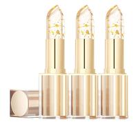 3Pcs Clear Lipstick that Changes Color, Glossy Shine Transferproof Moisturizing Color Changing Lip Stick for Women, Long Lasting 24 Hours, Transfer Proof Changing Lipstick