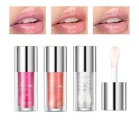 3PCS Clear Liquid Lipstick Set, Use Alone or Mix Up with Other Lipstick | Shinny, Long Lasting, Waterproof, Moisturizing, Plumping, Lip Plumper Makeup Kit for Fuller Looking Lips