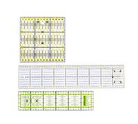3pcs Clear Quilting Yardstick Rulers Patchwork Sewing Ruler Cutting Tool Set for