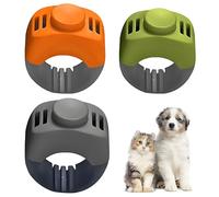 3Pcs Clickers for Dog Training Rings, Dog Training Clickers Ring Design, with Rattle Function Suitable for Dogs Cats Horses Training（green, grey, orange）