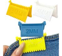 3pcs Clip-On Sewing Ruler, Hand Edge Stitch Lock and Sewing Gauge for Even Stitches,Quilting Templates with 2mm, 3mm, 4mm Spacing,Non-Slip Stitching Guide Tool for Seniors,Users Beginners (Set6)