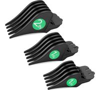 3Pcs Clipper Guards Set with Metal Clips, Large Size Hair Clipper Guards 1.25 in/ 1/32mm & 1.5 in / 38mm & 2 in / 51mm Cutting Combs Compatible with Wahl Clippers for Blending Trimming Tapering
