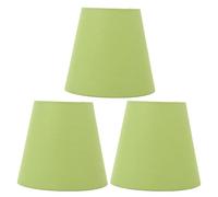 3pcs Cloth Fabric Lampshade Innovative E14 Intervention Type Modern Fabric Lampshade Dust Cover for Bedroom Bedside (Pea Green)
