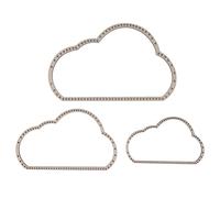 3Pcs Cloud Weaving Kit, Premium Beech Wood Craft Weaving, Smooth Hand Polished Surface with Cloud Shape Design, DIY Tapestry Frame for Adults Beginners and Weaving E