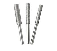 3Pcs Coated Cylindrical Burr 4-5.5mm Chainsaw ener 3pcs Metal Wood Coated Feature -Size 4.0mm thereby improving Work Efficiency Such as Chainsaws (Silver)