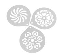 3pcs Coffee Art Stencils Set Stainless Steel for Baking Cake Cupcakes