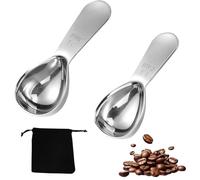 3PCS Coffee Spoon Set, 15ML ML, 1 Storage Bag, Coffee Spoon Measure, for Coffe'e, Milk Powder, Fruit Powder. (Silver)