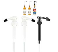 3Pcs Coffee Syrup Pump for UPOURIA 750ml Glass Bottles with Tip Covers for Home, Kitchen, Cafes, Bars, Drink House (3 Packs, 2 White and 1 Black)
