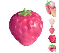 3Pcs Color Changing Strawberry To-y, Stress Relief Soft Simulation Mango Fruit, Color Changing Ball, Heat Sensitive Mango Stress Relief Fidget for AnxietyRelief, OCD, ADHD, ADD (Small strawberry)