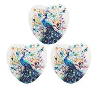 3PCS Color Peacock Car Air Freshener Hanging Scented Cards Cute White Car Fresheners Long Lasting New Cars Scents for Women Men Natural Air Freshener with Lanyard Automotive Freshies