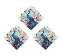 3PCS Color Peacock Car Air Freshener Hanging Scented Cards Cute White Car Fresheners Long Lasting New Cars Scents for Women Men Natural Air Freshener with Lanyard Automotive Freshies
