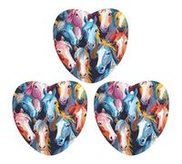 3PCS Colorful Cartoon Horses Car Air Freshener Hanging Scented Cards Cute Gray Car Fresheners Long Lasting New Cars Scents for Women Men Natural Air Freshener with Lanyard Automotive Freshies