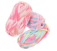 3pcs Colorful Dyed Fabric Yarn 32m Polyester Hand Knitting Crochet