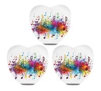 3PCS Colorful Music Car Air Freshener Hanging Scented Cards Cute White Car Fresheners Long Lasting New Cars Scents for Women Men Natural Air Freshener with Lanyard Automotive Freshies