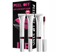 3PCS Colors Peel Off Mask Lip Gloss Set,Lip Stain Long Lasting Waterproof Lip Tint Matte Lipstick,Proof Lipstain Infused with Hyaluronic Acid Vitamin E,Non-stick Cup Peel Off Lipstick Lip Stains
