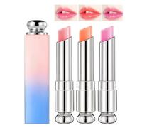 3Pcs Colour Changing Lip Balm Set,Tinted Lip Balm & Lip Gloss,Thermal Colour Change Lipstick Long Lasting,Lip Care Gifts,Moisturizing Lip Care & Lip Repair,Plumping Lip Gloss for Women & Girls