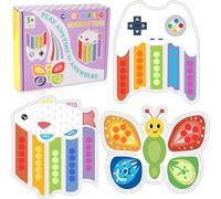 3PCS Colour Sorting Toys for Toddlers, Fish, Bee, Gamepad Shapes Sensory Toys for Autism & Fine Motor Skills, Montessori Toys for 3+ Years Old, Colour Sorting Toys Educational Toys Ideal for Toddlers