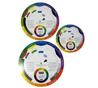 3PCS Colour Wheels Artist Paint Mixing Guide, Color Matching Tool, Teaching Tool for Art Lovers, Painting Designing Shading Ideas, Pocket Colour Wheel (Three Different Sizes)