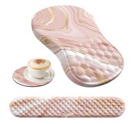 3pcs Comfortable Memory Foam Wrist Rest Pad for Keyboard and Perfect for Long Hours of Computer Work Cushioned Wrist for Programmers