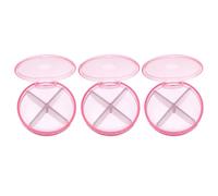 3pcs Compartment Pink Plastic Meds Organizer for Home Office Use | Medicine Box with Lock, Portable Daily Storage Case, Multifunctional Travel Medicine Box for Tablets