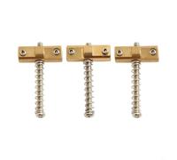3pcs Compensated Brass Guitar Bridge Saddles for TL Electric Guitar Replacement Parts with 10.5mm String Spacing, Vintage Style Design