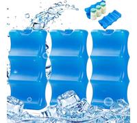 3Pcs Contoured Shape Reusable Ice Packs for Breastmilk Storage, Bottle Ice Pack for Baby Milk Lunch Boxes for On The Go or Traveling Mom