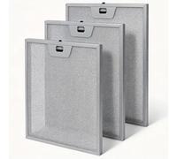 3Pcs Cooker Hood Metal Aluminum Grease Filter, 300Mm X 250Mm 5-layer Aluminum Mesh Kitchen Range Hood Filter (bottom Without Feet) For Kitchen Extractor