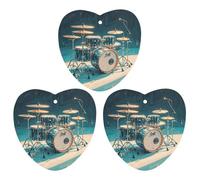 3PCS Cool Drums Set Car Air Freshener Hanging Scented Cards Cute Gray Car Fresheners Long Lasting New Cars Scents for Women Men Natural Air Freshener with Lanyard Automotive Freshies