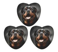 3PCS Cool Rottweiler Dog Car Air Freshener Hanging Scented Cards Cute White Car Fresheners Long Lasting New Cars Scents for Women Men Natural Air Freshener with Lanyard Automotive Freshies