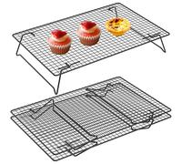 3pcs Cooling Racks for Baking, 42x27cm Stackable Stainless Steel Cake Cooling Rack, Baking Tools & Accessories for Cookies & Biscuits,Grill Holder,High Temperature Resistant Oven and Dishwasher Safe