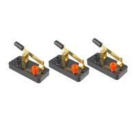 3PCS Copper Single Pole Throw Switch Mini Circuit DIY Electronic Component Physical Electricity Experiment Accessories Educational Teaching Tool Student Physics Lab Power Control Supplies