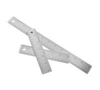 3pcs Cork Back Stainless Steel Ruler with Inch Metric Scale | Anti-slip Cork Backing, Smooth Natural Finish, Suitable for Students, Artists, Blueprints and Workshop Benches
