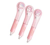 3Pcs Correction Tape Roller 6mx5mm Quick Dry White Out Correction Tapes Total 18m for Writing School and Supplies Library Tape