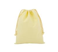 3pcs Cotton Drawstring Storage Bag Canvas Bags For Candy Gift Package Pouch Reusable Home Sundries Organize Sacks for Laundry, Travel(Light yellow,7x10cm)