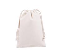 3pcs Cotton Drawstring Storage Bag Canvas Bags For Candy Gift Package Pouch Reusable Home Sundries Organize Sacks for Laundry, Travel(Original color,18x25cm)