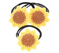 3pcs Cotton Sunflower Hair Ties Elastic Bands for Women