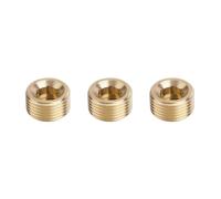 3Pcs Counter Sunk Pipe Plugs, Brass Tube Socket, Internal Hex Thread Pipe Fitting for Pneumatic and Hydraulic Systems(3/4")