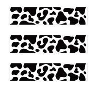 3pcs Cow Print Edible Cake Borders, 11.02x2.44in Cute Edible Wrap Image