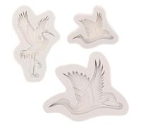 3pcs Crane Silicone Mould for Chocolate Clay Crafting Easy Demoulding