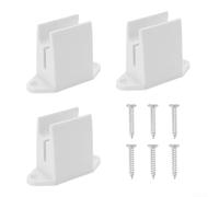 3pcs Crank Holder, Plastic Wall Bracket for 13mm Rods, Awning Roller Blind Louvre Mount with Screws, White