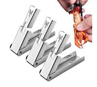 3PCS Crawfish Peeler Tool, Stainless Steel Crawfish Peeler for Kitchen, Anti-Slip Crayfish Sheller, Manual Crayfish Tail Remover, Multipurpose Shrimp Shell Cracker for Seafood Lovers