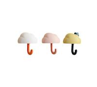 3PCS Creative Cloud Wall Mounted Towel and Key Hanging Easy Installation Bathroom and Kitchen Storage Hooks