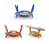 3PCS Creative Crab Pen Holder Weightlifting Crab Desk Stand Bracket Storage Rack Pencil Holders Desk Supplies Holders Desk Accessories and Workspace Organizers Pen Holder for Desk (ORAN/RED/BLUE)
