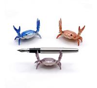 3PCS Creative Crab Pen Holder Weightlifting Crab Desk Stand Bracket Storage Rack Pencil Holders Desk Supplies Holders Desk Accessories and Workspace Organizers Pen Holder for Desk (PUR/RED/BLUE)