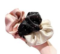 3PCS Creative Hair Accessory With Rhinestones Detail And French Design Ponytail Holder Hair Decorations For Women
