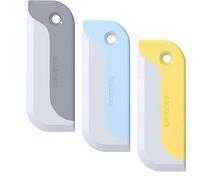 3Pcs Creative Silicone, Mini Squeegee, flexible and durable small extruder kits for windows, mirrors, cars, kitchens, bathrooms and glass surfaces, Stripeless and scratch free cleaning
