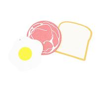 3pcs Creative Sponge Scrubber Pad for Kitchen Dish Cleaning | Toast Style, Sponge Material, Sink and Bathtub Use, Easy to Clean, Cute Craftsmanship