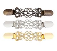 3pcs Creative Zinc Alloy Cardigan Clasp Brooch for Women | Simple Retro Style, Lightweight Multi Purpose Clip, Office Attire and Cool Weather Layering
