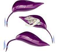 3pcs Crested Gecko Hide，Wall Climbing Gecko Toy，Reptile Leaf，Crested Gecko Tank Accessories，Turtle Tank Decorations，Tree Frog Terrarium Accessories (Grass Green) (Purple, One Size)